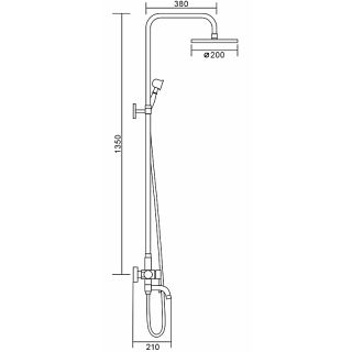 Душевая стойка Frap F2410 бронза